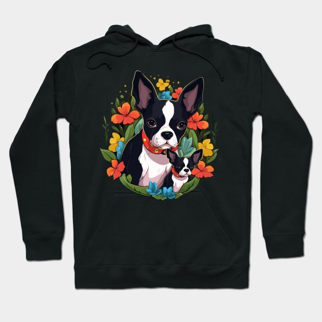 Boston Terrier Mothers Day Hoodie by JH Mart